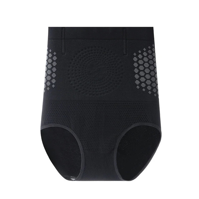 High-waisted shaping panties for women by Corporación Turística, black color, XL size, designed for waist slimming.