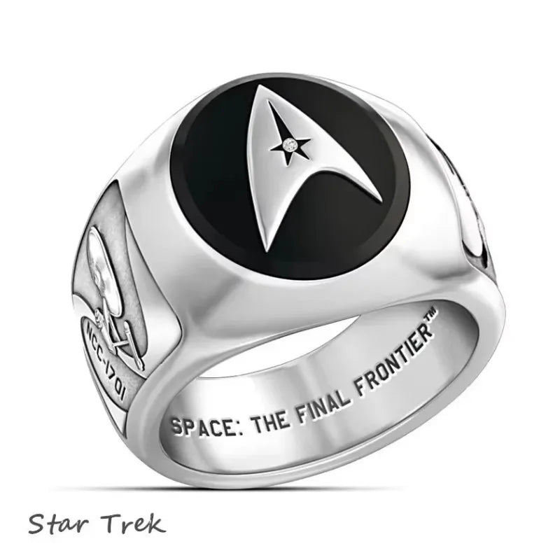 Personalized popular rings for men and women by Corporación Turística, featuring silver-plated band and customizable designs.
