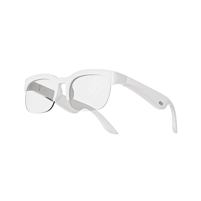 Smart glasses 2026 with AI translation, Bluetooth connectivity from Corporación Turística shown in white.