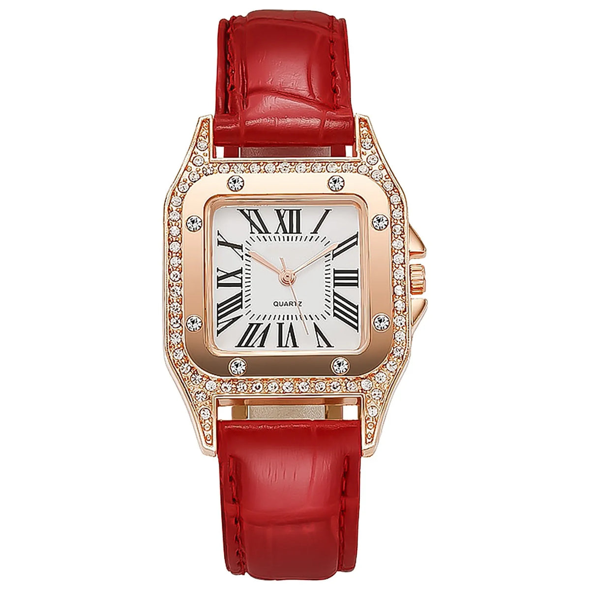 Elegant corporate watch with a white face and leather strap, branded by Corporación Turística, suitable for professional attire.