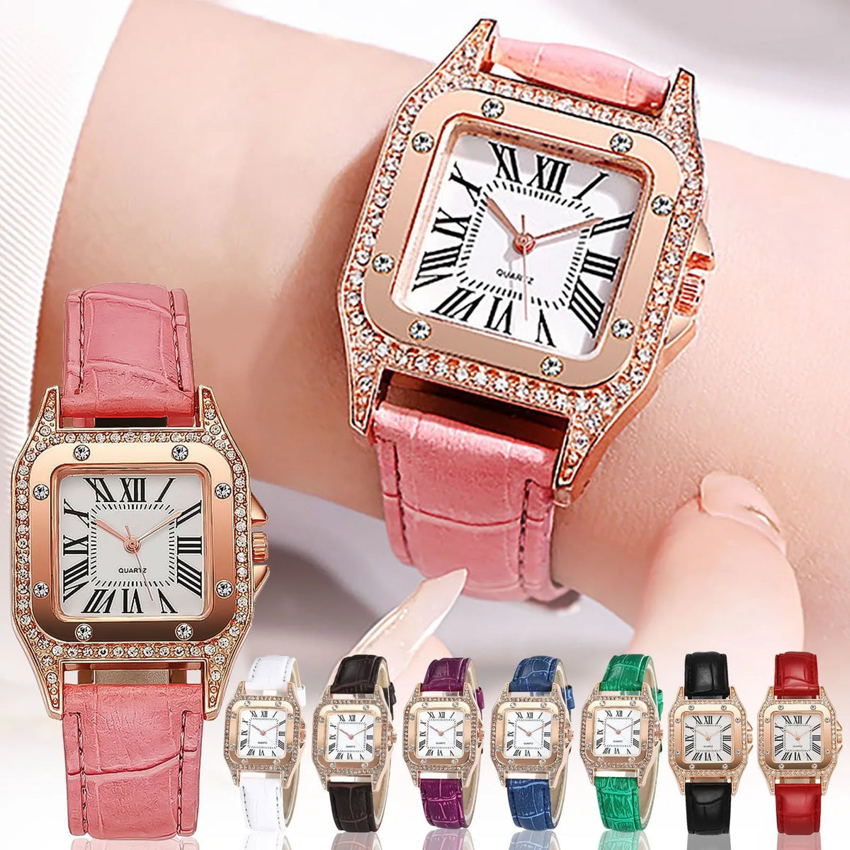 Elegant luxury watch from Corporación Turística with a white dial and leather strap, showcasing sophisticated design and craftsmanship.