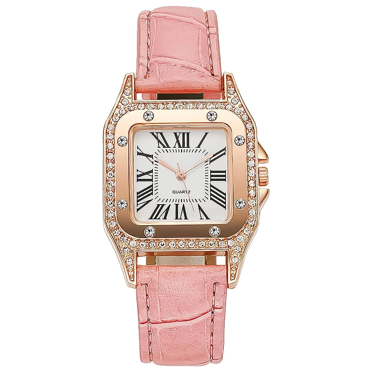 Elegant Corporación Turística wristwatch with a white dial and leather strap, showcasing a sophisticated and stylish design.