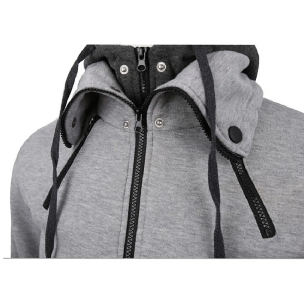 Men's casual white jacket with zipper, lightweight coat by Corporación Turística, suitable for everyday wear.