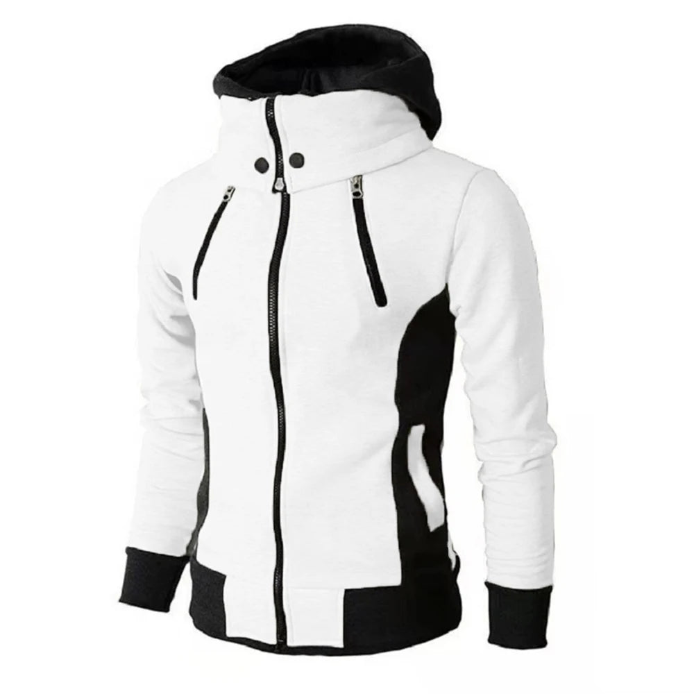 Men's casual zip-up jacket by Corporación Turística, white, lightweight outerwear with a front zipper and relaxed fit.