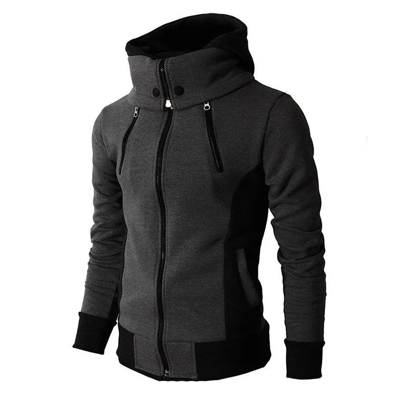 Men's casual jacket with zipper from Corporación Turística, featuring a white color and practical design for everyday wear.