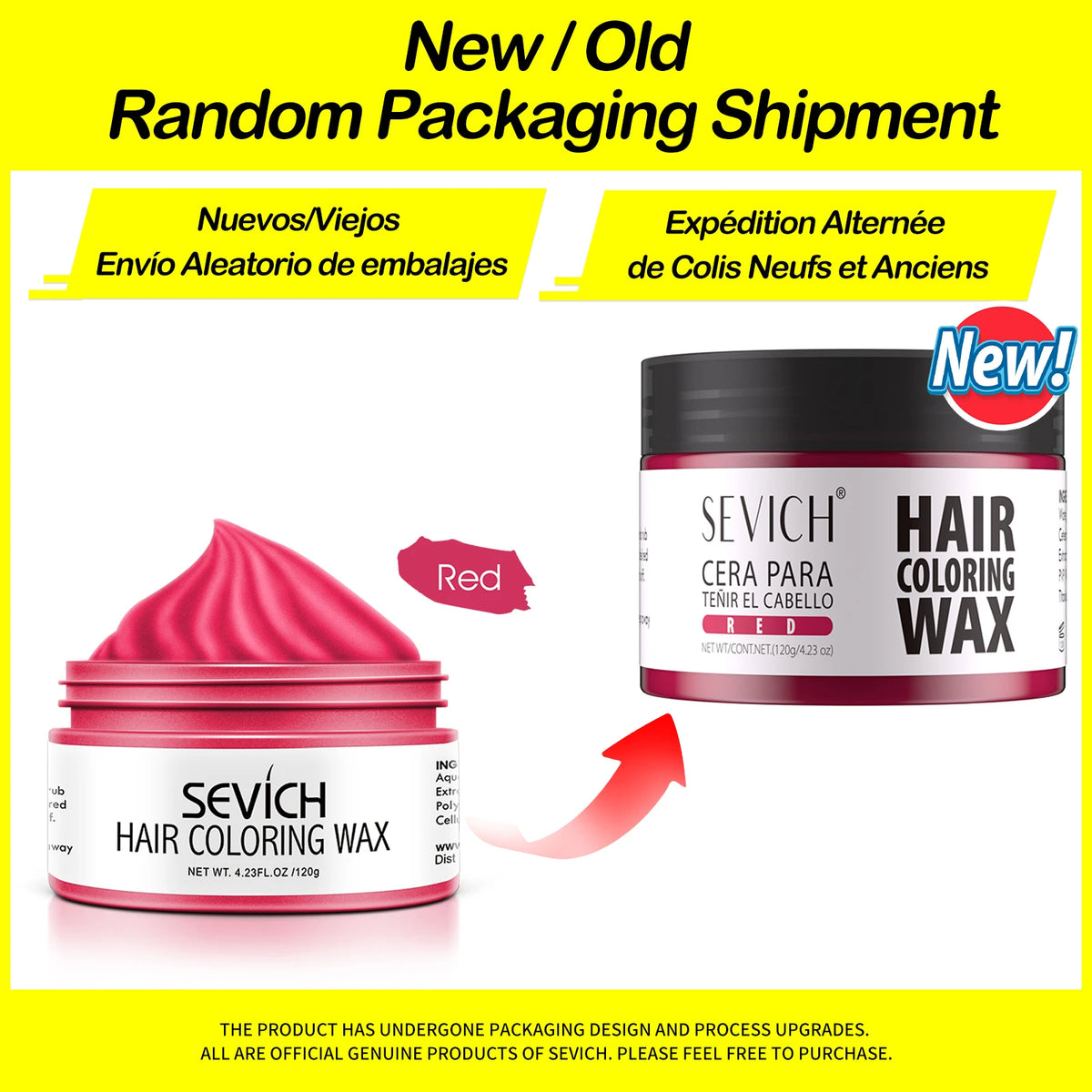 SEVICH 120g hair color wax by Corporación Turística, blue, easy to wash, DIY hair styling product with vibrant color.