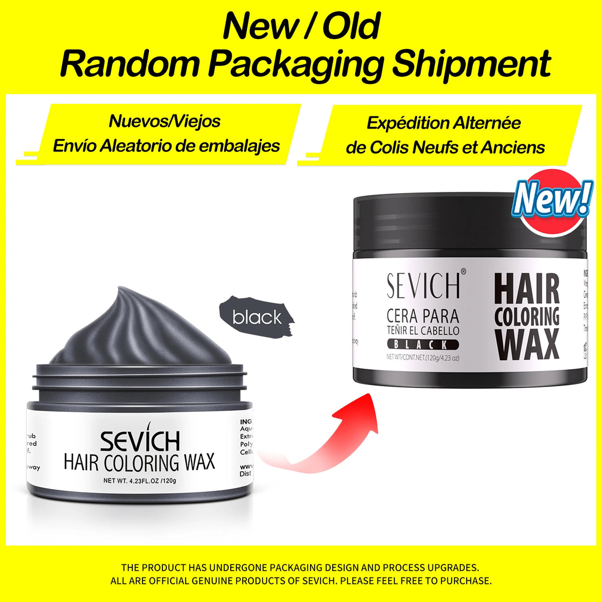 SEVICH 120g color hair wax by Corporación Turística, blue hair wax in a jar, easy to wash DIY hair coloring product.