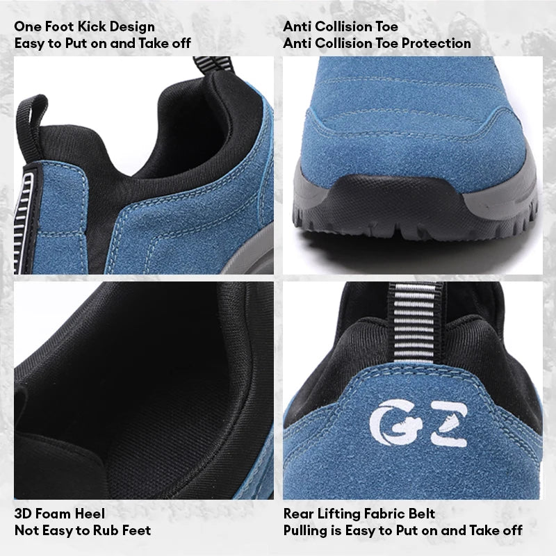 Blue men's casual athletic sneakers from Corporación Turística, lightweight sport shoes with comfortable design.