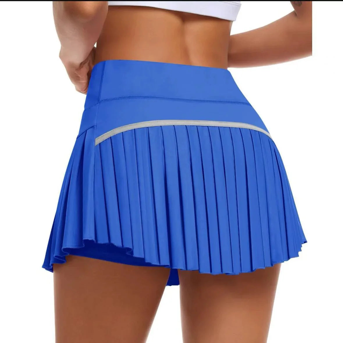 Blue summer women's sports shorts by Corporación Turística, lightweight and comfortable for active wear.