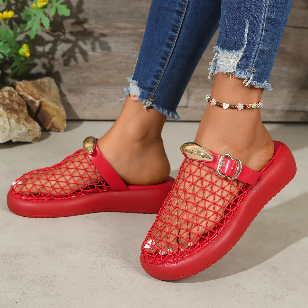Luxury beach sandals from Corporación Turística with open toes, stylish design, and brown color for fashionable seaside wear.
