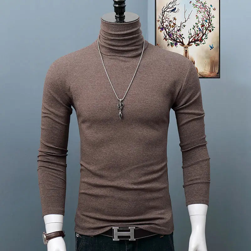 Corps de turistica burgundy high-neck classic thermal T-shirt for autumn and winter, lightweight, suitable for 50-57kg.