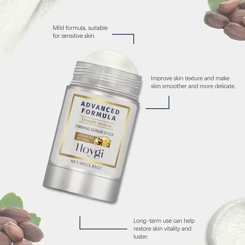Retinol and hyaluronic acid anti-wrinkle firming bar from Corporación Turística, shown in a sleek rectangular package.