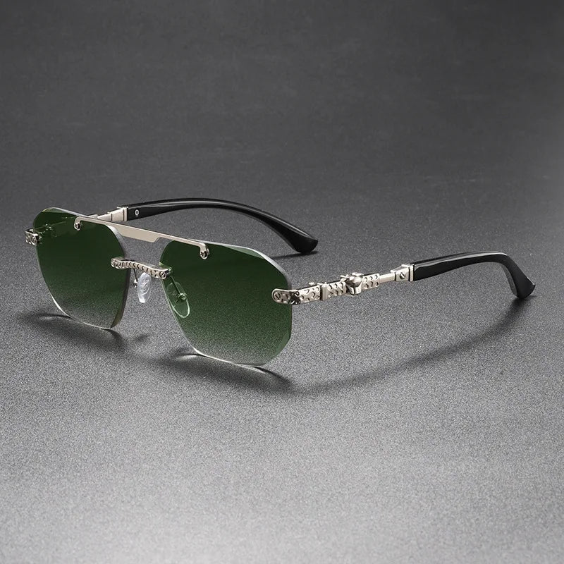 Unisex 2025New hombre mujer sin montura gafas de sol UV40, lightweight design, clear lenses, stylish eyewear for sun protection