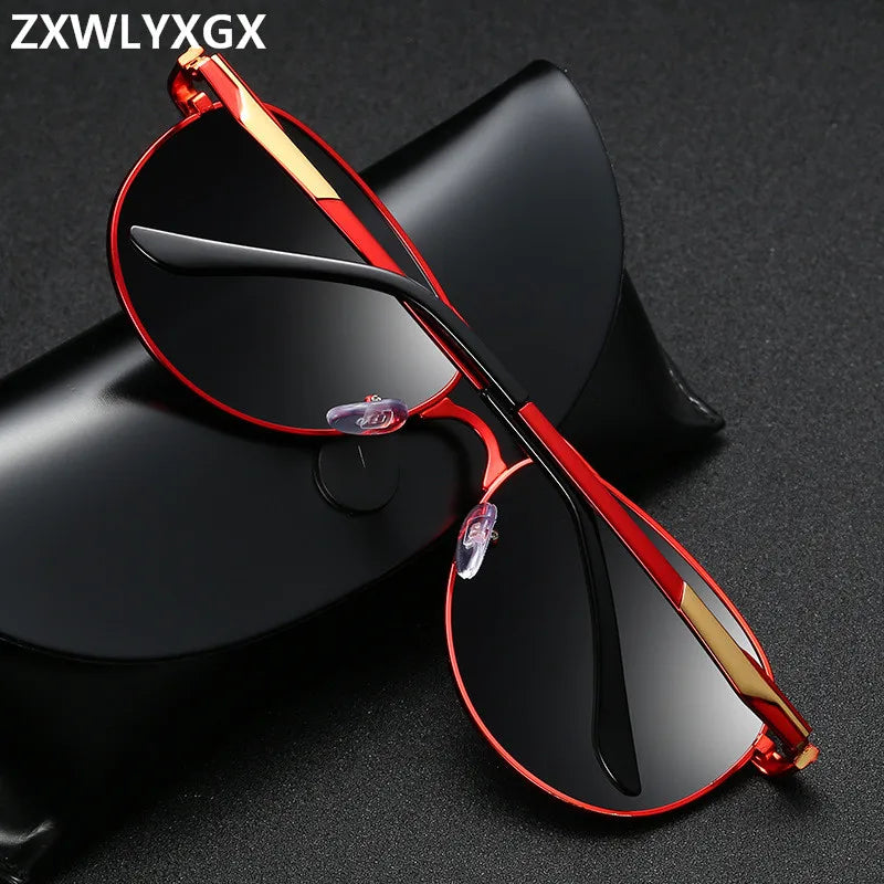 Polarized classic men's sunglasses by Corporación Turística with dark tinted lenses and black frame, stylish and UV protective.