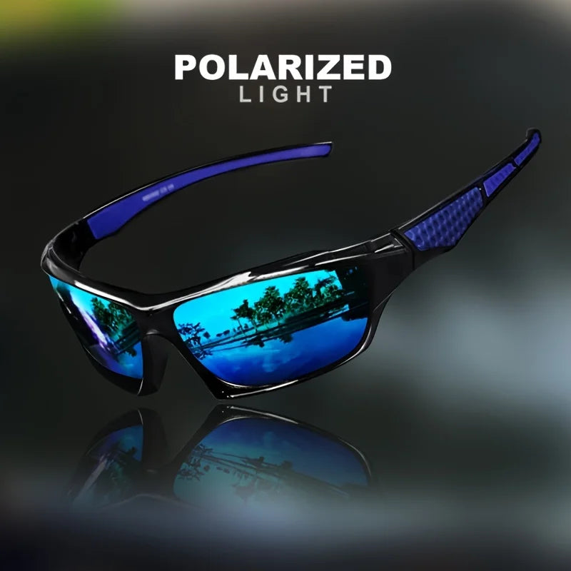 Set of three polarized sports sunglasses for men by Corporación Turística, with durable frames and tinted lenses.