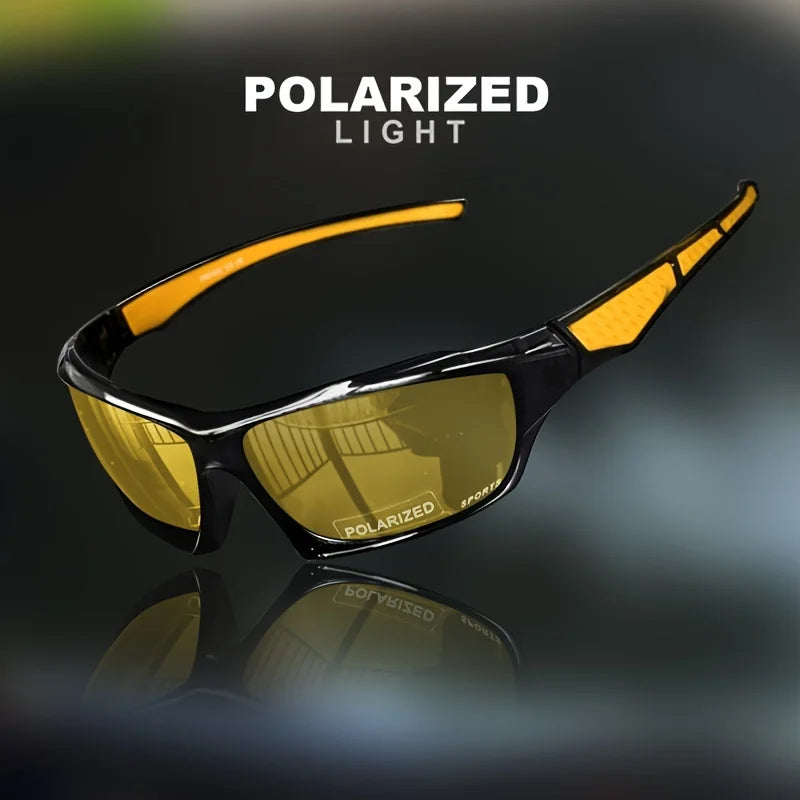 Set of three polarized sport sunglasses for men by Corporación Turística, featuring sporty design and UV protection.