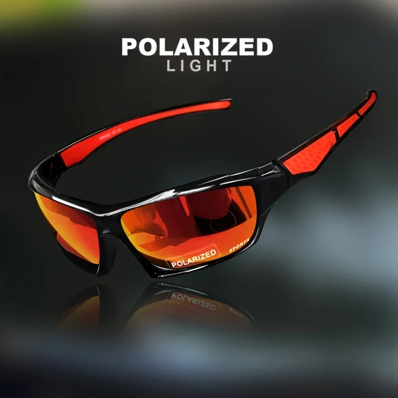Set of three polarized sports sunglasses for men by Corporación Turística, featuring sporty frames and UV protection.