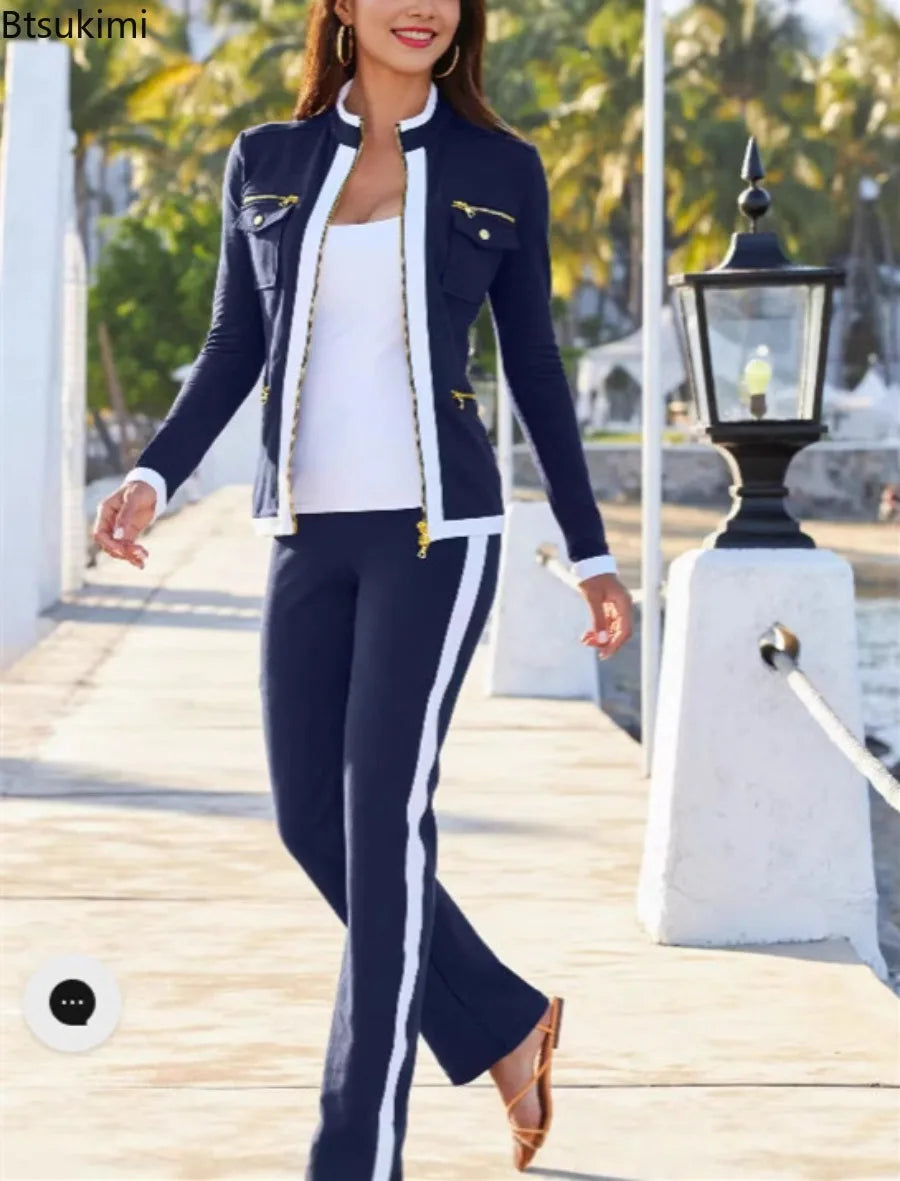 Casual two-piece women's outfit in camel color for autumn and winter by Corporación Turística, featuring comfortable fabric and stylish design.
