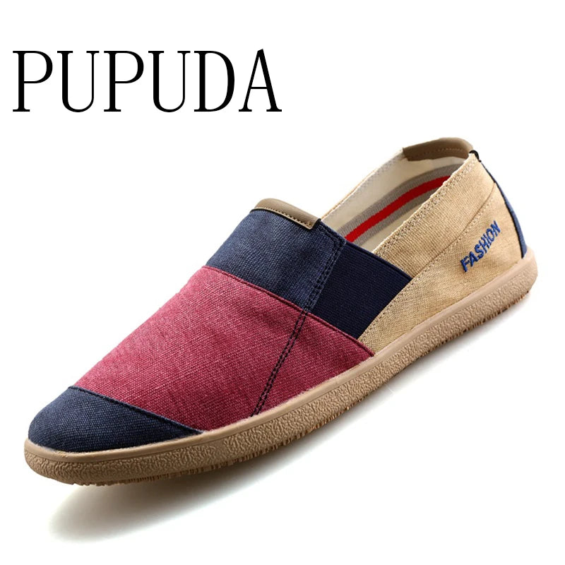 Casual men's moccasins in caqui from Corporación Turística, slip-on loafers with a smooth leather finish and comfortable design.