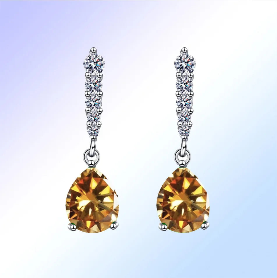 Elegant sterling silver earrings with sparkling AA cubic zirconia, featuring a sophisticated design.