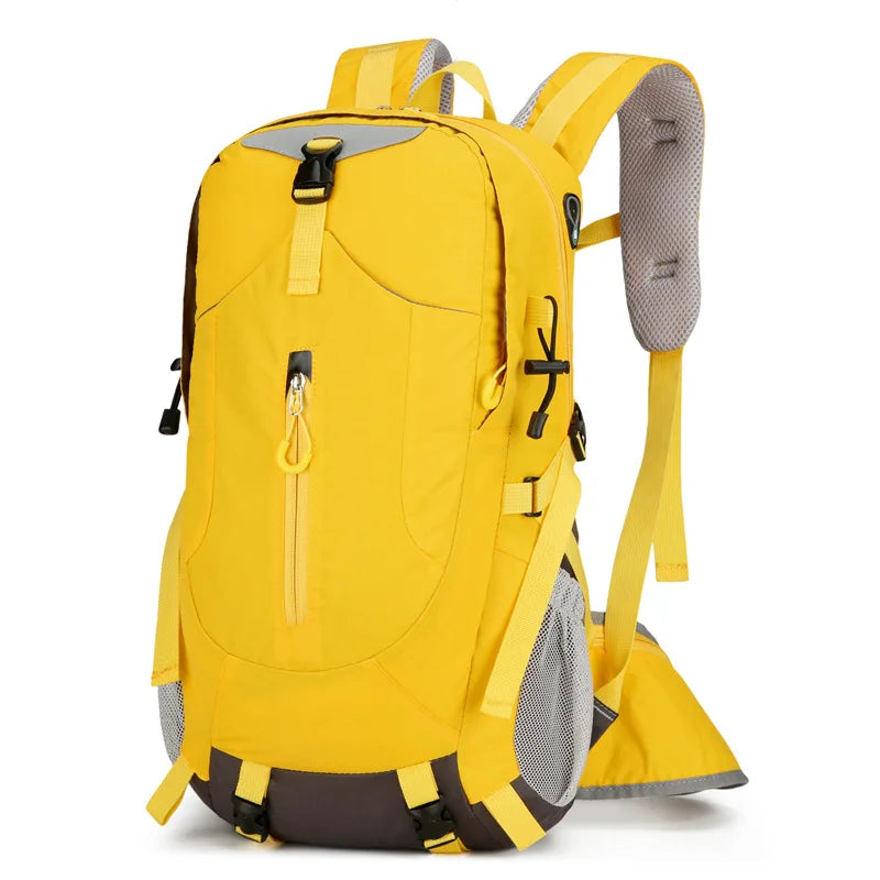 Outdoor hiking backpack by Corporación Turística, featuring adjustable straps and multiple compartments for travel adventures.