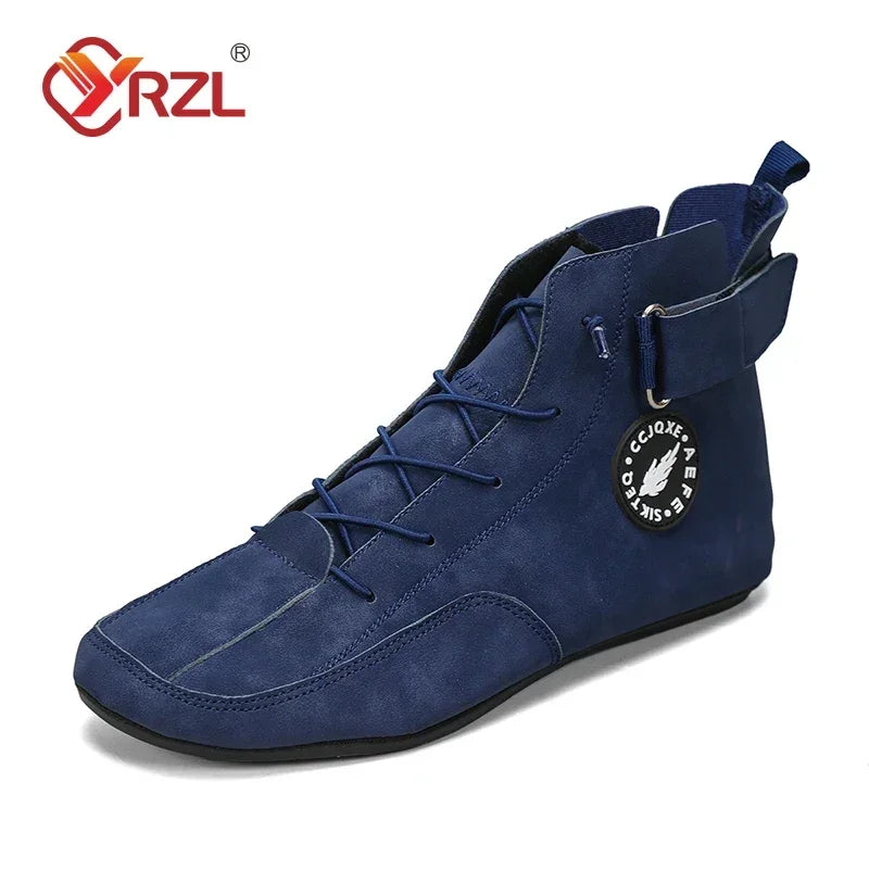 Dark blue YRZL men's casual slip-on shoes by Corporación Turística, featuring a comfortable, stylish, and anti-slip design.