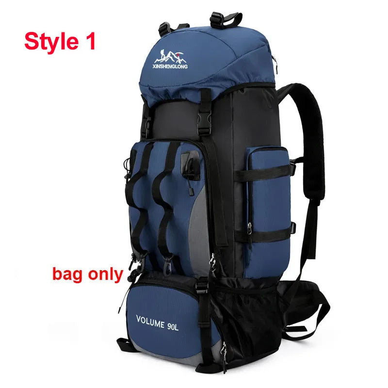 Impermeable mochila de 90L para hombre de Corporación Turística, resistente y de gran capacidad para viajes y aventuras.