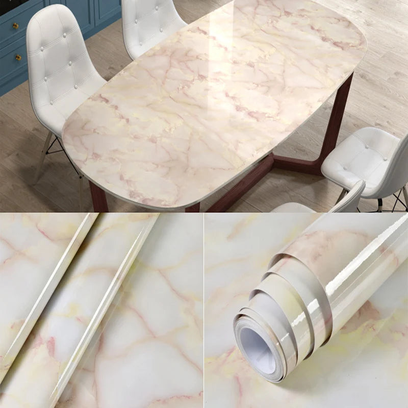 PVC wall sticker featuring marble design, 40cm size, waterproof and adhesive, ideal for decorative wall revestimientos.
