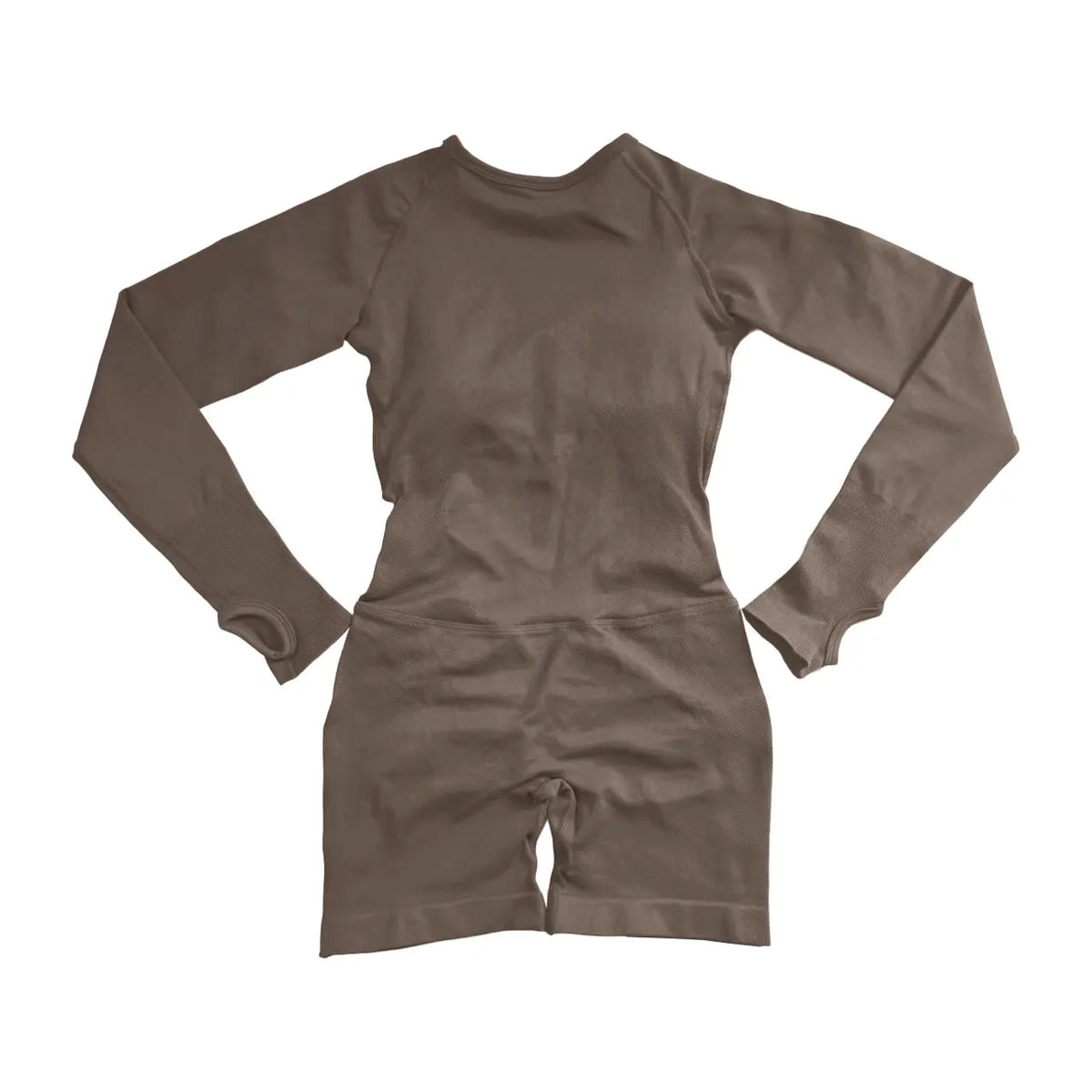 Deep coffee NCLAGEN Active women's long-sleeve sports mono by Corporación Turística, designed for activewear and athletic activities.