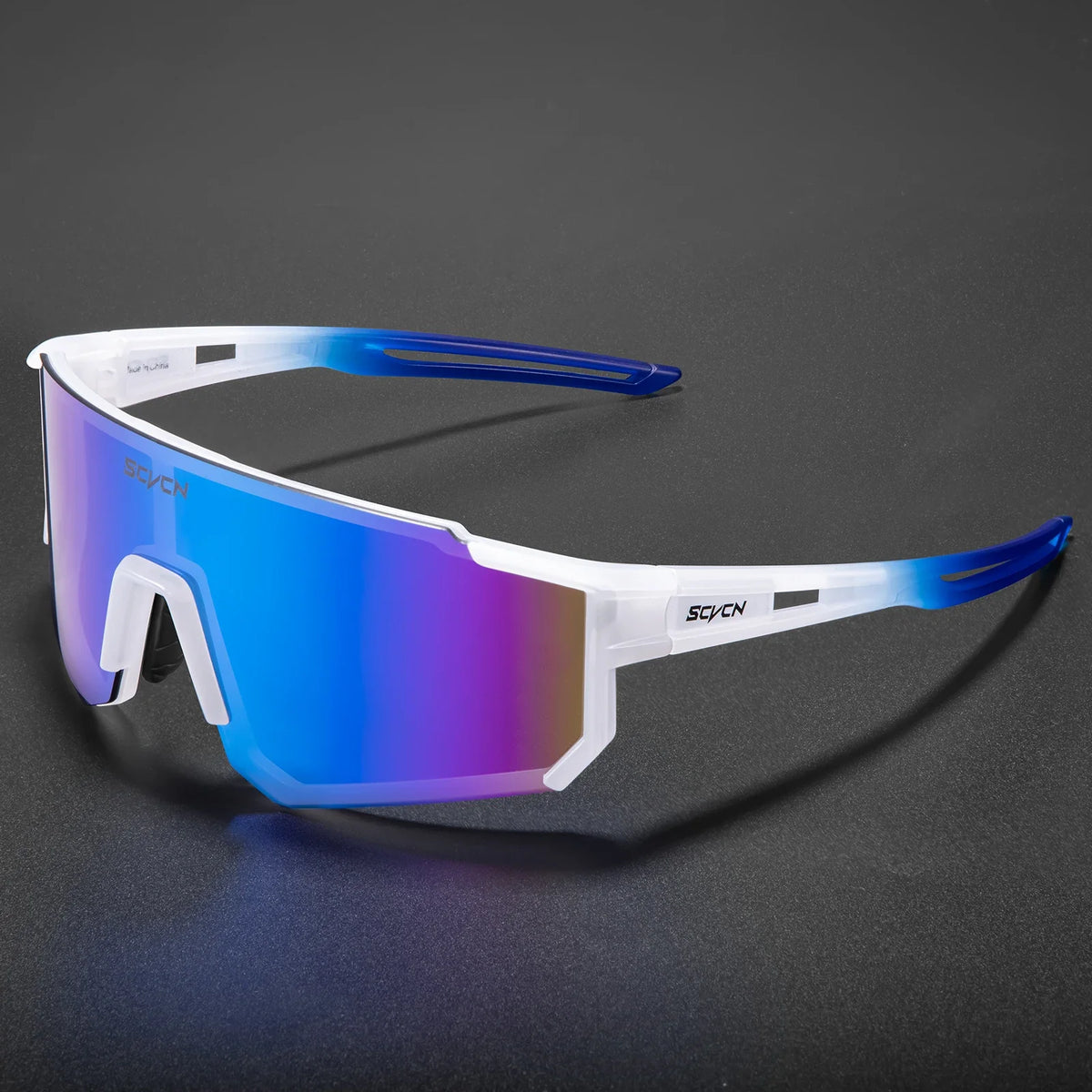 Corporal Turística SCVCN cycling sunglasses with black frame and tinted lenses, designed for outdoor cycling activities.