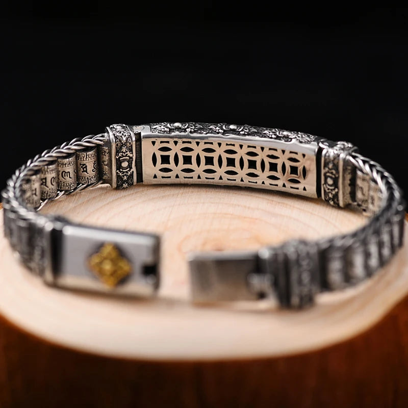 Silver bracelet with bold personality style, featuring a sleek design, by Corporación Turística.