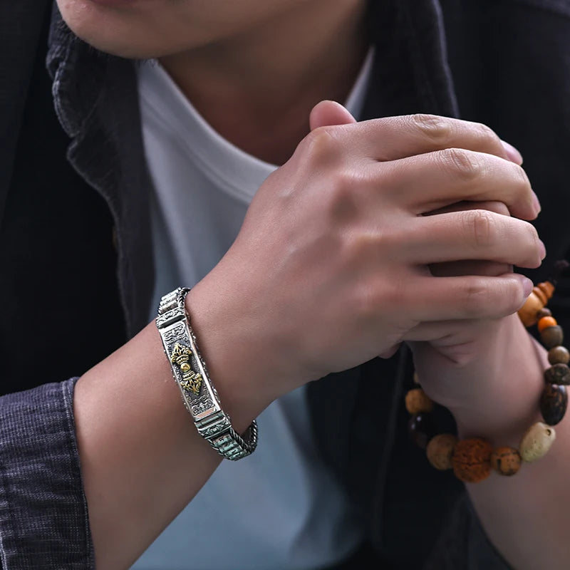 Silver-colored personality style bracelet from Corporación Turística, featuring a sleek design and adjustable length.