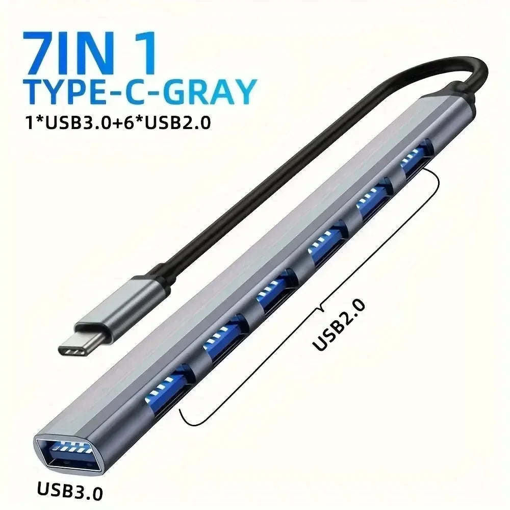 Turística 8-in-1 USB-C hub with 4K HDMI, RJ45 Ethernet, PD fast charging for laptops, electronic computer accessory.