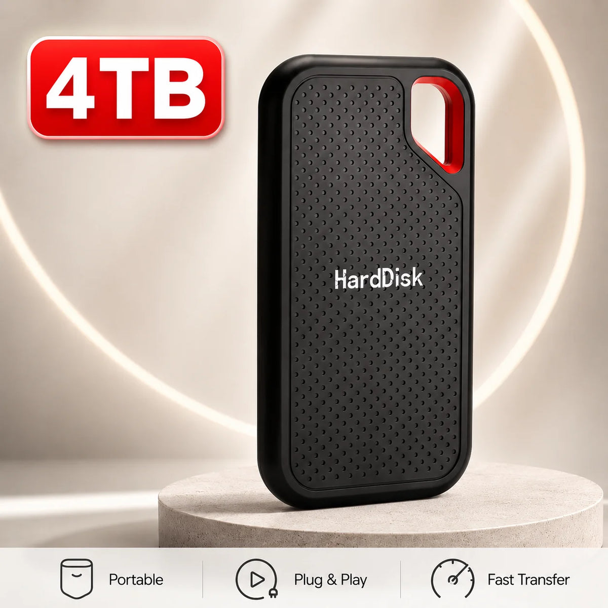 Corporación Turística 1TB USB 3.1 portable external SSD drive for high-speed storage on PC and Mac.