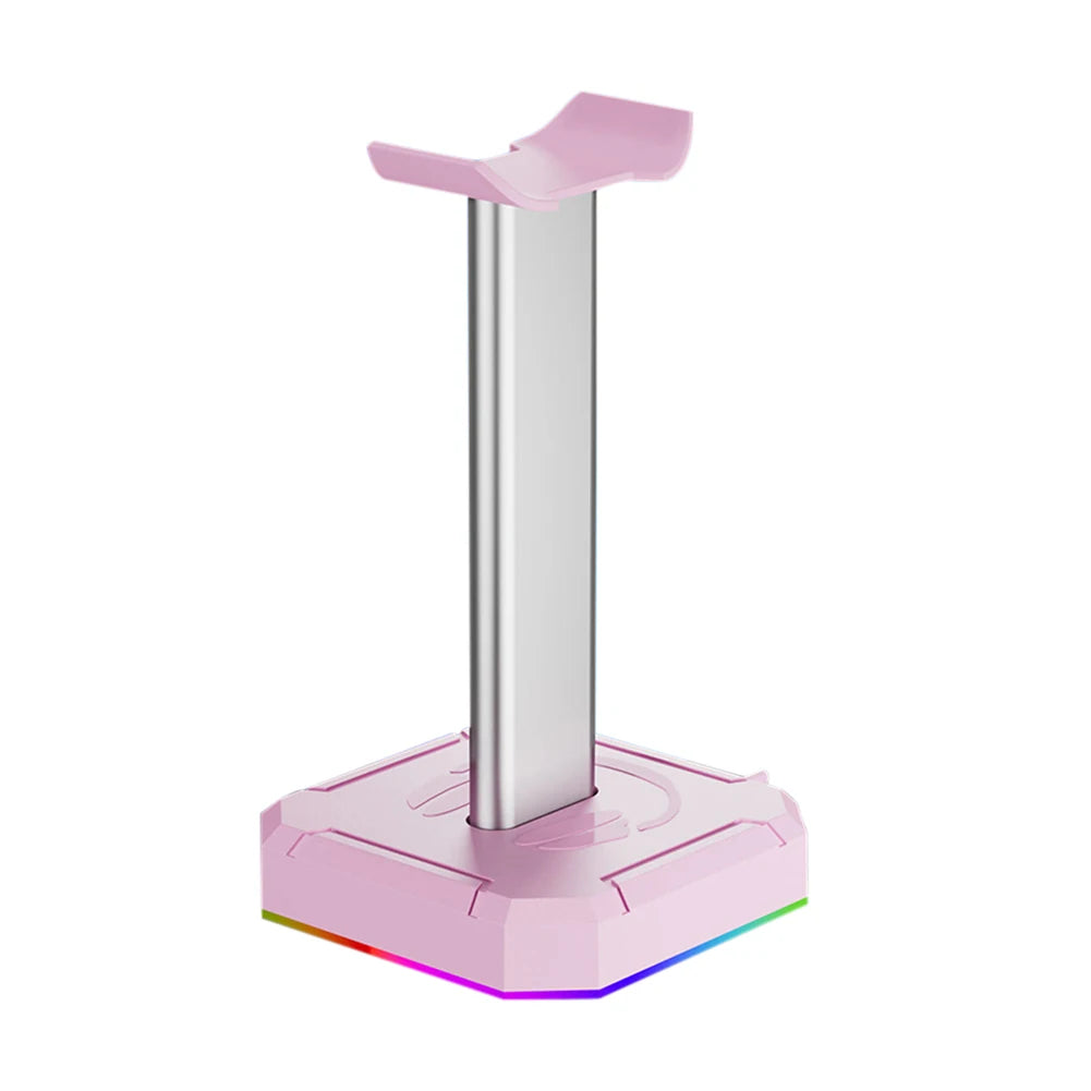 Gaming RGB headphone stand with 10 lighting modes, USB and 3.5mm connection, from Corporación Turística.