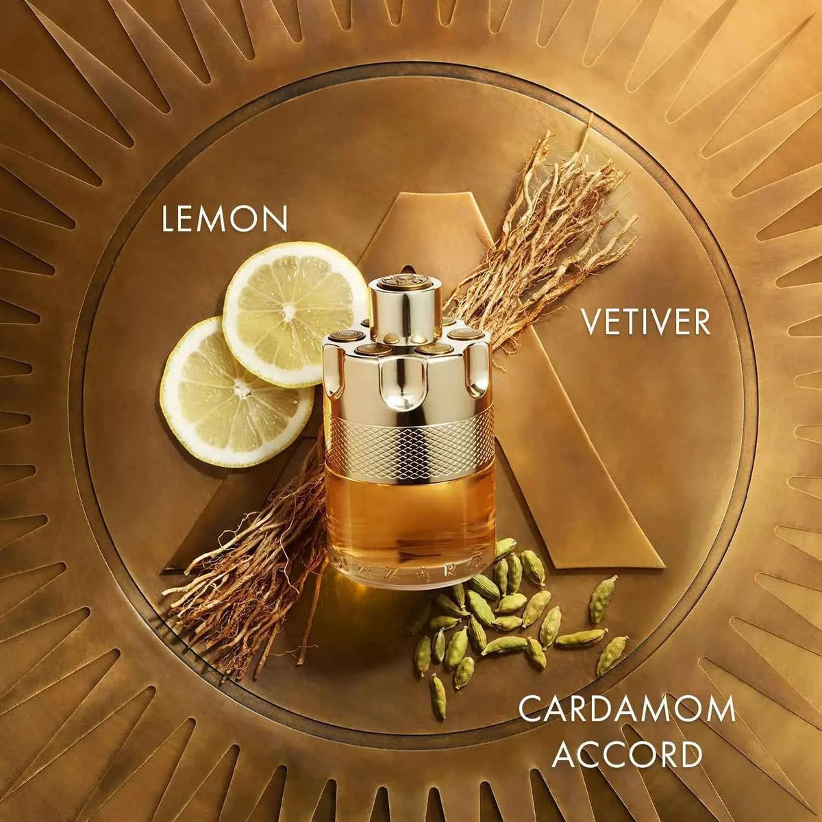 Azzaro Wanted Eau De Toilette cologne bottle for men, vibrant fragrance, sleek design, presented by Corporación Turística.