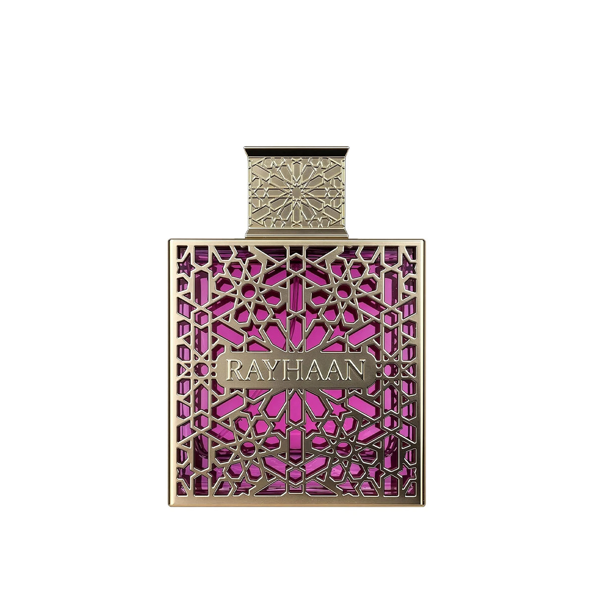 Rayhaan Kiss Eau de Parfum spray for women by Corporación Turística, featuring a sleek bottle with floral and fruity scent notes.