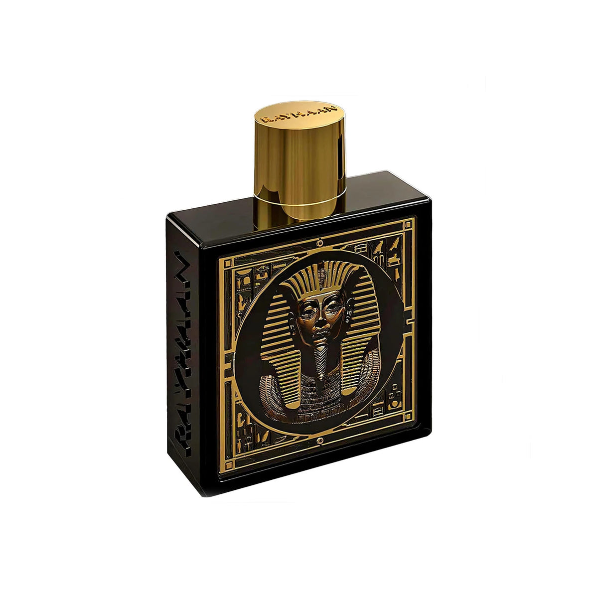 Rayhaan Pharaoh unisex Eau de Parfum spray by Corporación Turística, featuring elegant bottle design and luxurious fragrance.