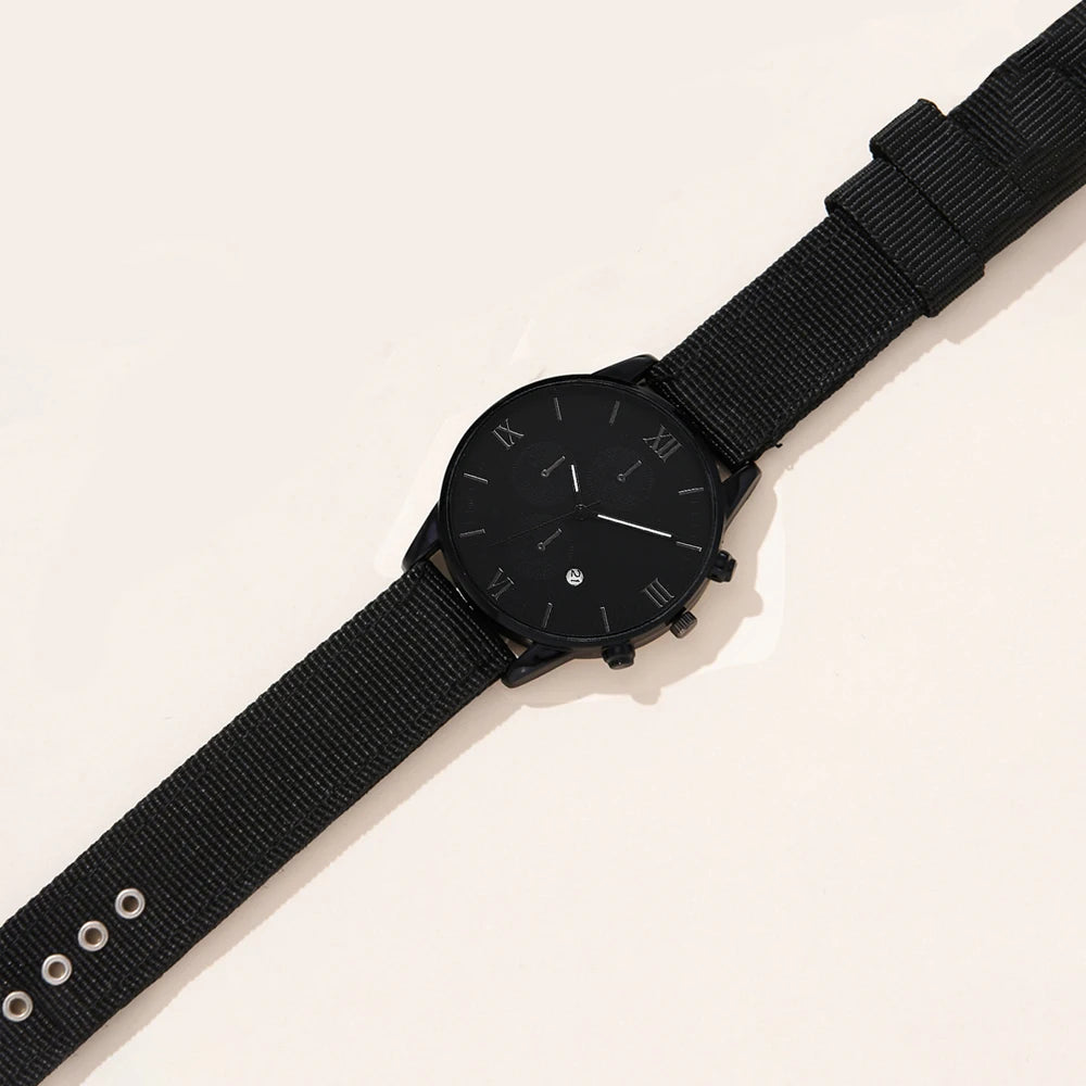 Luxury men's watch and bracelet set by Corporación Turística, featuring a stylish watch and matching accessories in a sleek design.