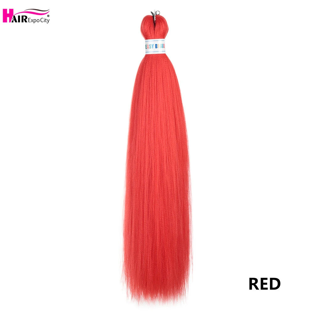 Synthetic 26-inch hair extensions with trenzas from Corporación Turística, featuring three units in a bundle.