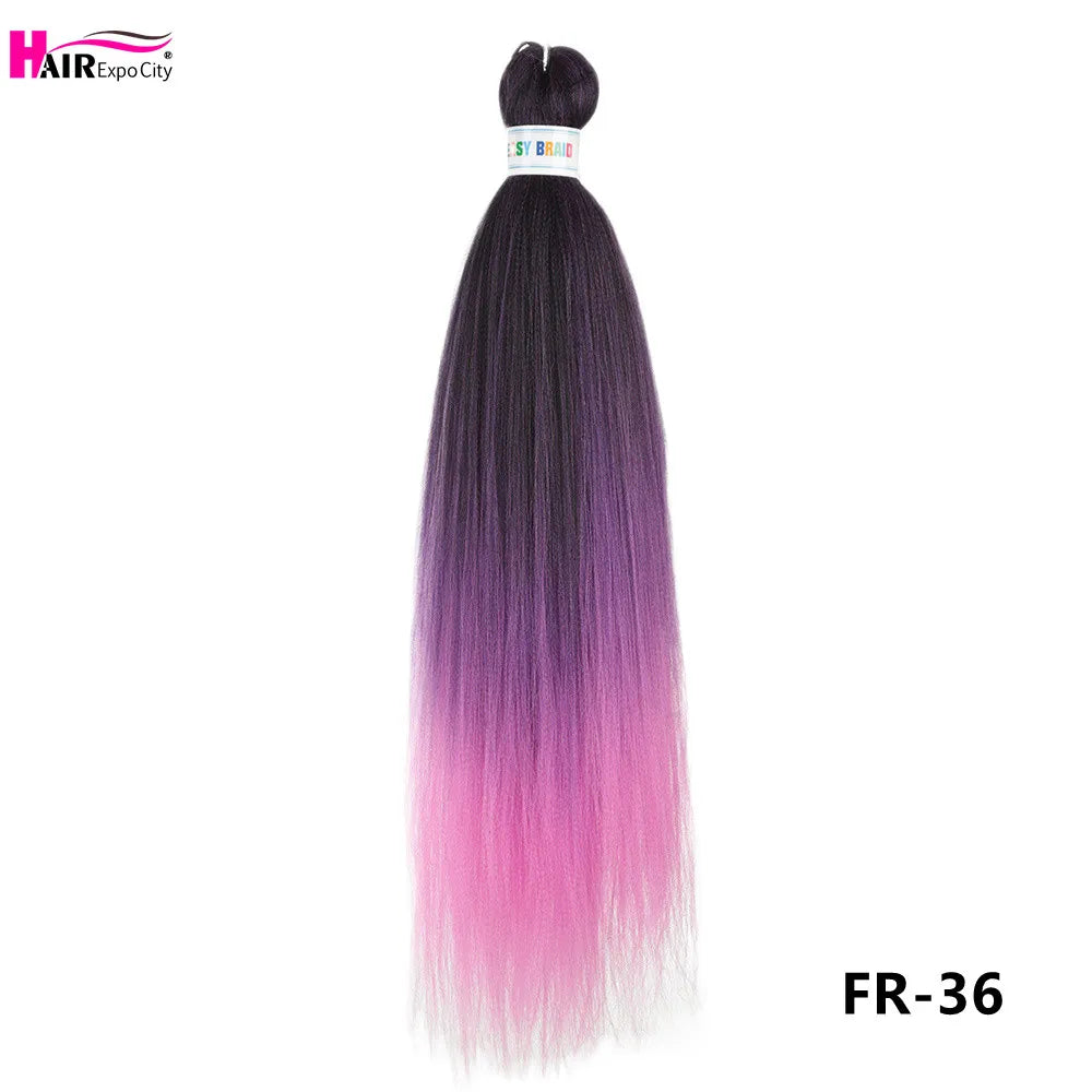 Synthetic 26-inch hair extensions from Corporación Turística with three braided bundles for a long, stylish look.