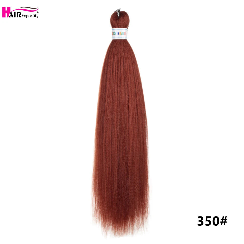 Synthetic 26-inch hair extensions with three braided units, designed for natural-looking long hair styling.