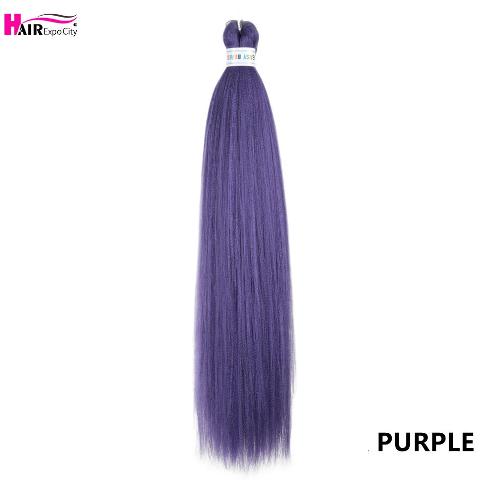 Synthetic 26-inch hair extensions with three braided trenzas, ideal for adding length and style, by Corporación Turística.