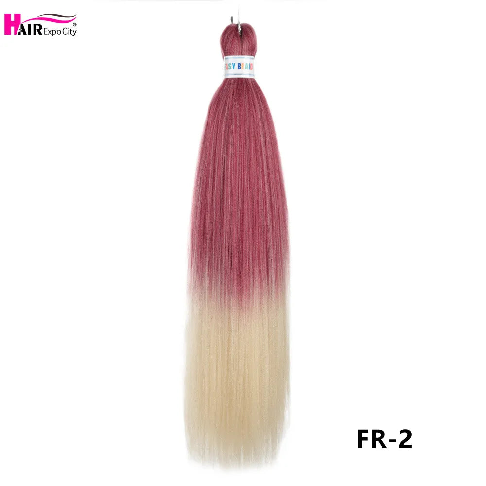Synthetic 26-inch hair extensions with braids from Corporación Turística, featuring three bundles of long, textured braided hair.