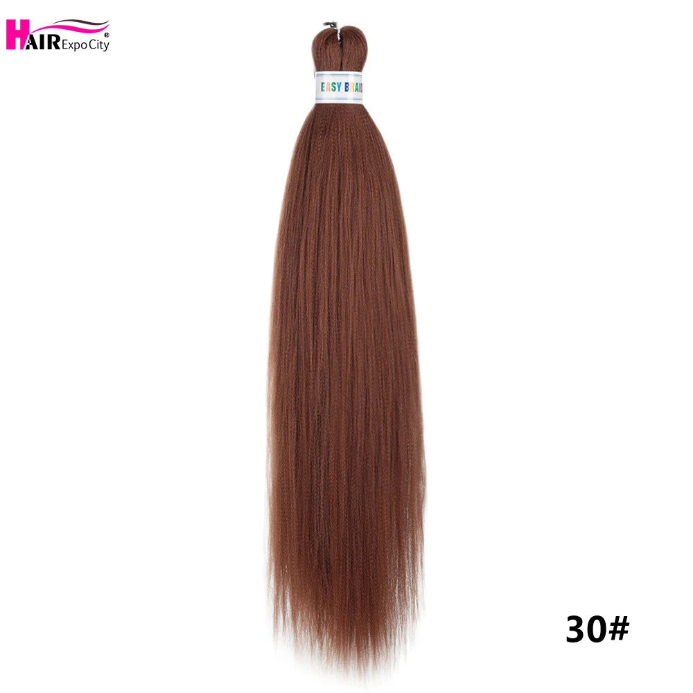 Synthetic 26-inch hair extensions with braids from Corporación Turística, shown in a set of three bundles.