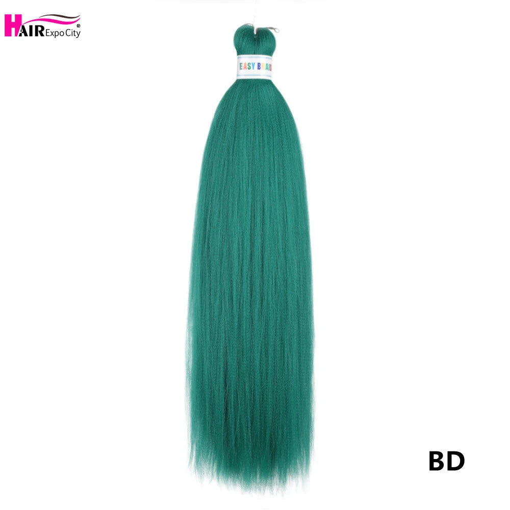 Synthetic 26-inch hair extensions with triple braid design from Corporación Turística, shown in a bundle of three.