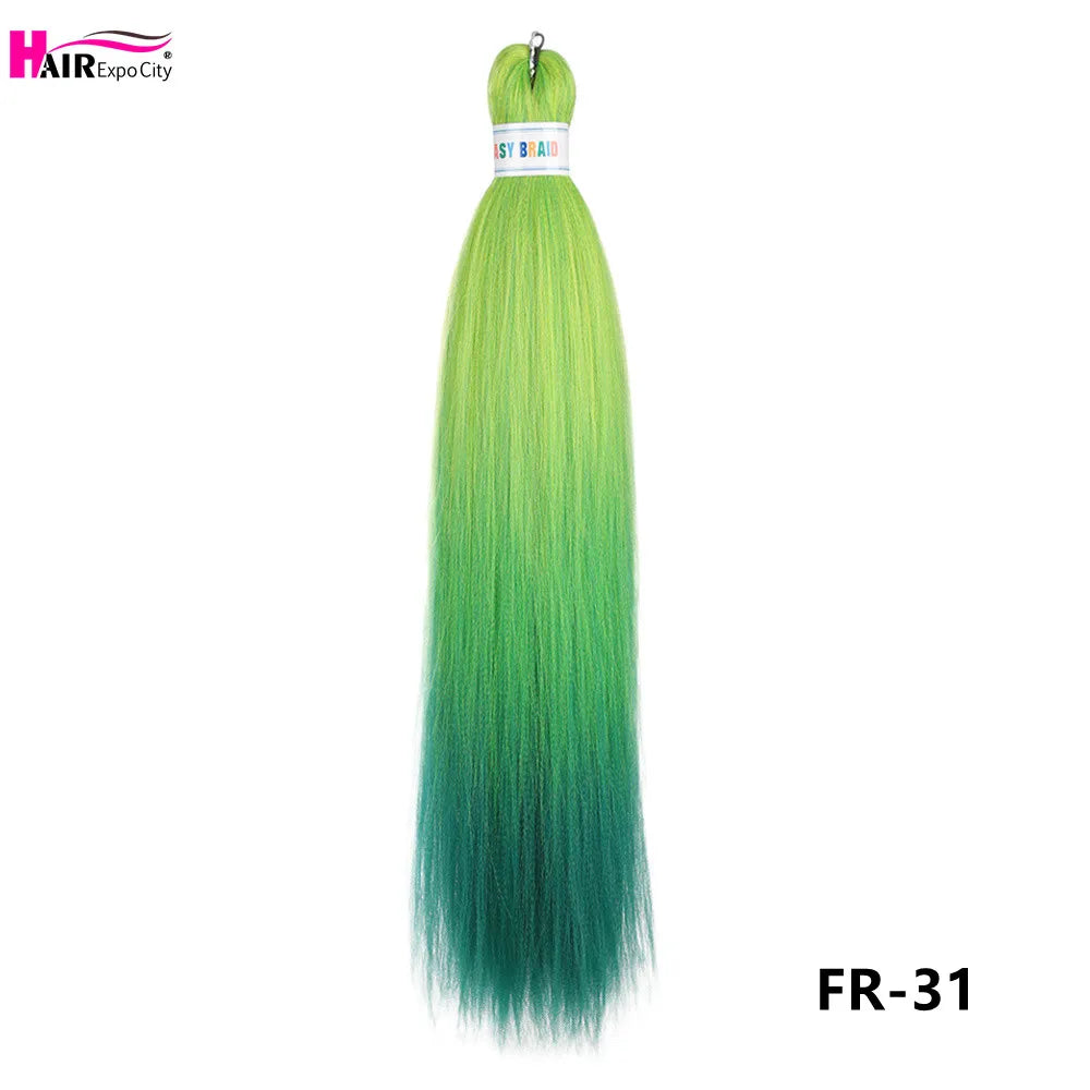 Set of three 26-inch synthetic hair extensions with braids from Corporación Turística, perfect for adding length and style.