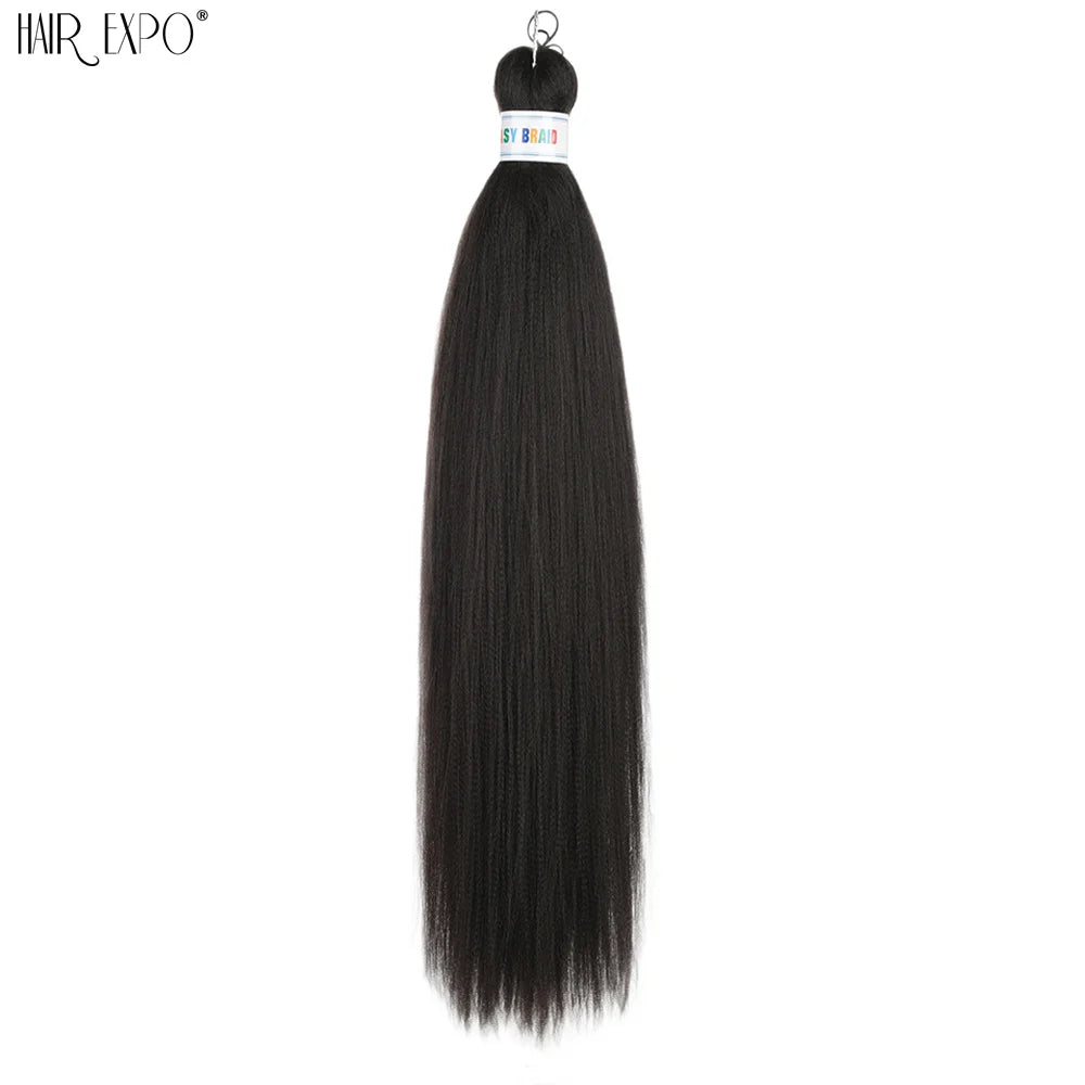 26-inch easy braid hair extensions by Corporación Turística, shown in vibrant green, featuring natural-looking long hair braids.
