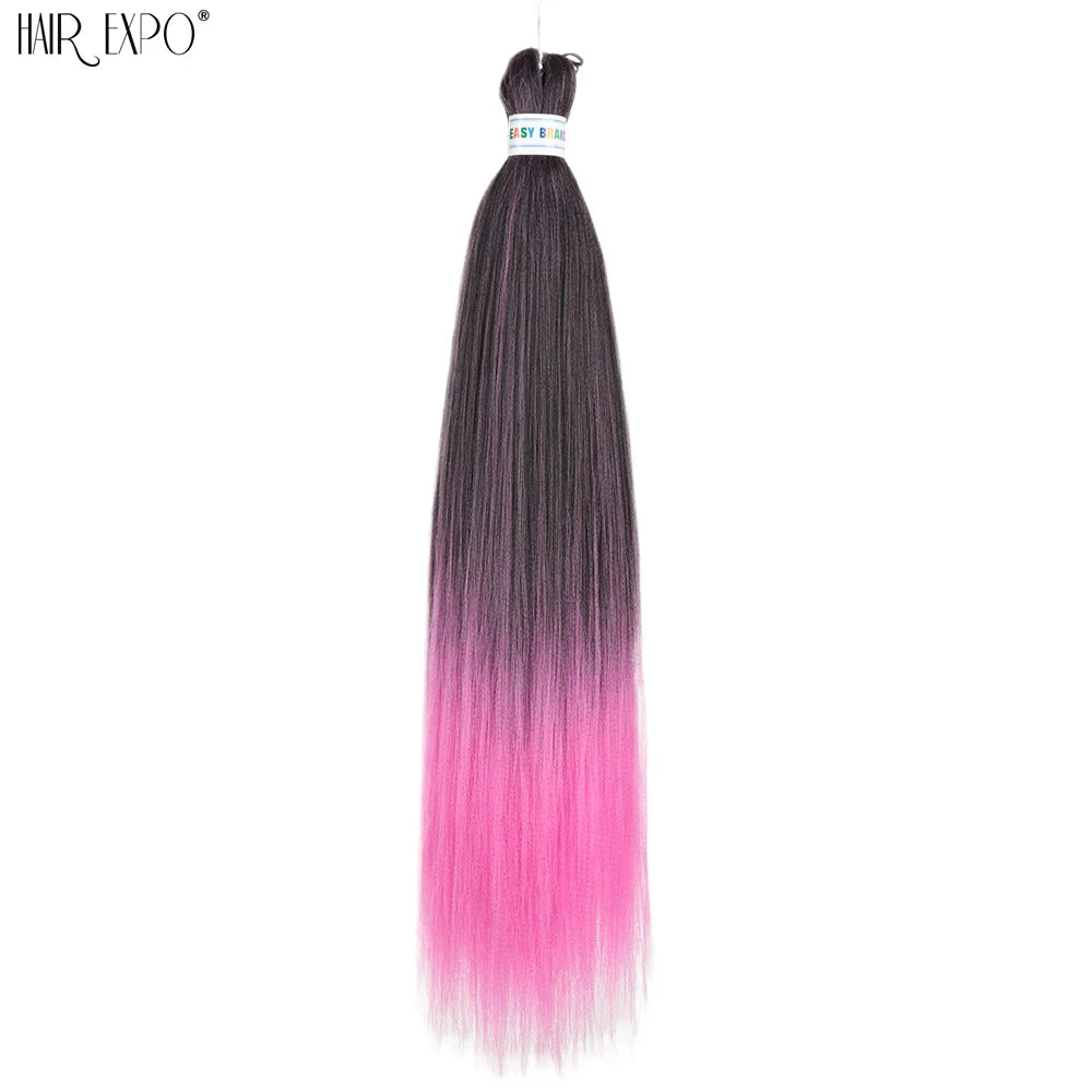26-inch easy-trend hair extensions with braided style from Corporación Turística, shown in green in a single pack.