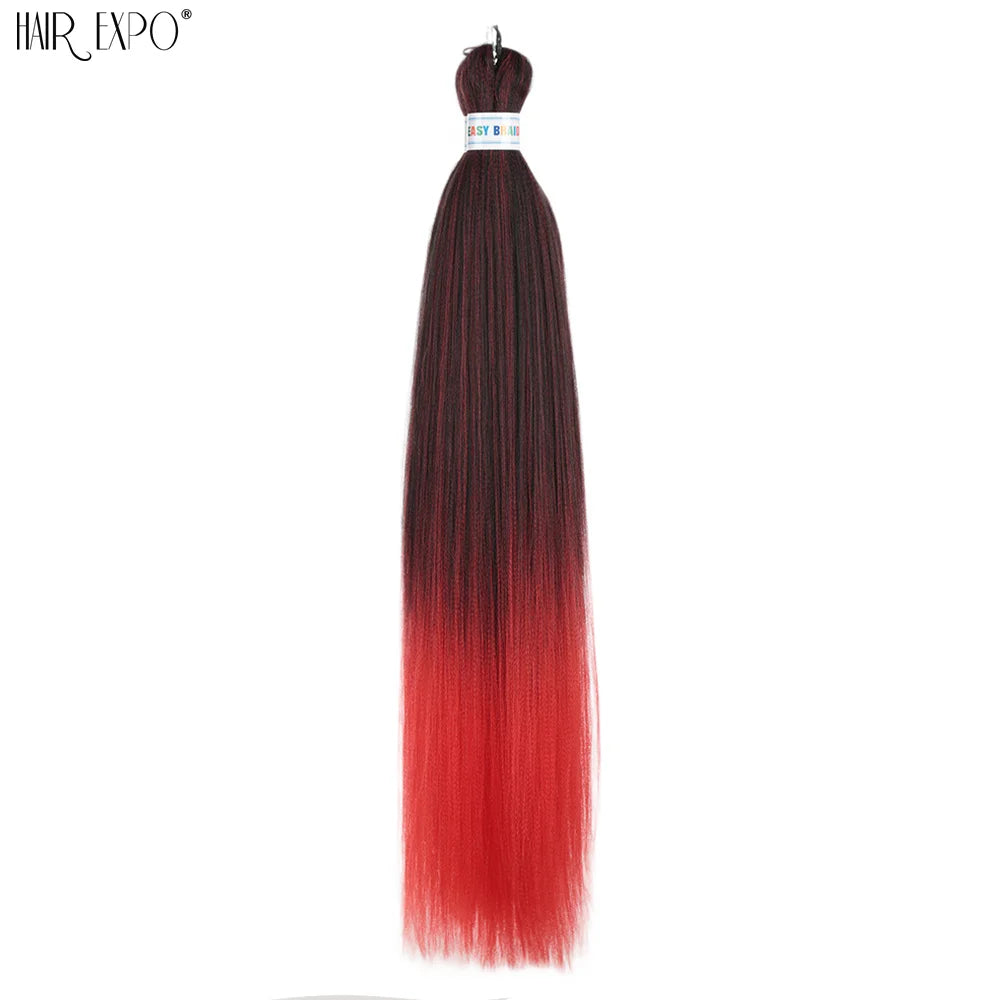 26-inch easy-trend hair extensions with braids from Corporación Turística, displayed in green color, showcasing natural braided style